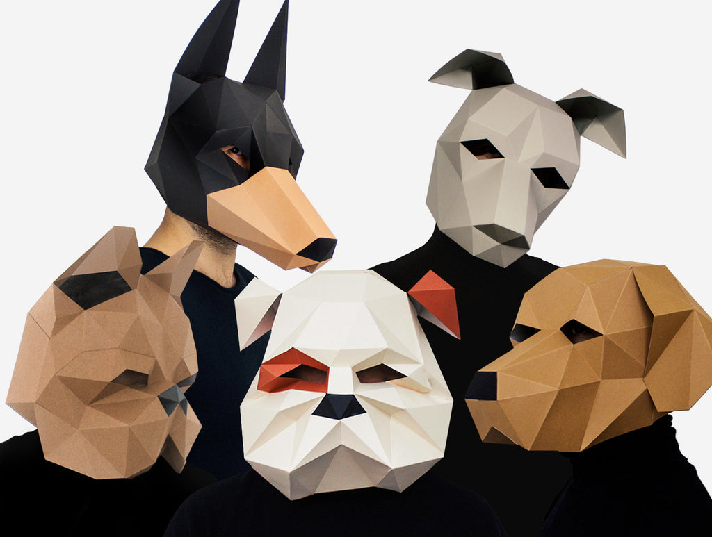dog paper mask