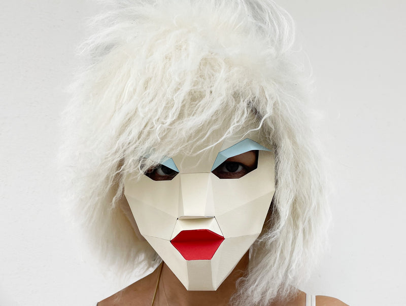 Paper Graph Mask Doll Half Mask DIY Paper Mask Template – Lapa Studios
