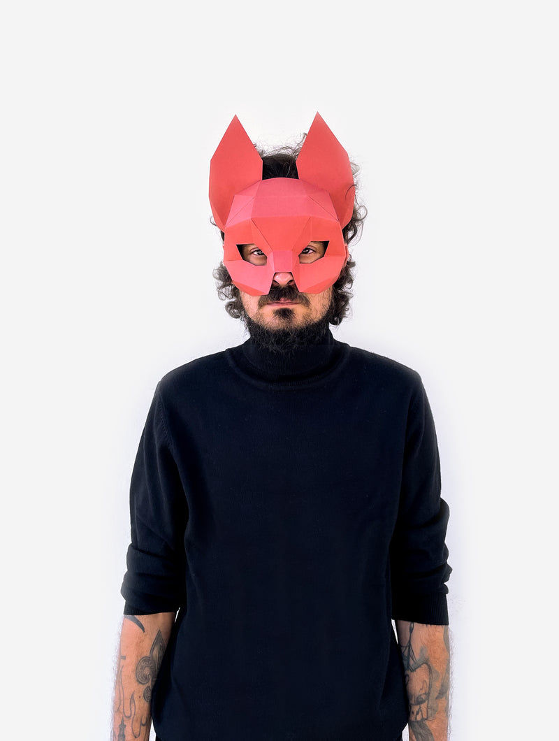 Fox Half Mask<br> DIY Paper Mask Template