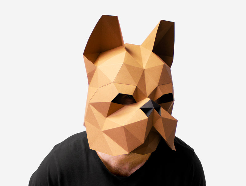 French Bulldog Dog Mask <br> DIY Paper Mask Template
