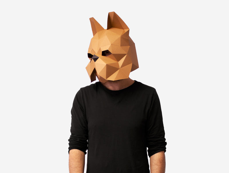 French Bulldog Dog Mask <br> DIY Paper Mask Template