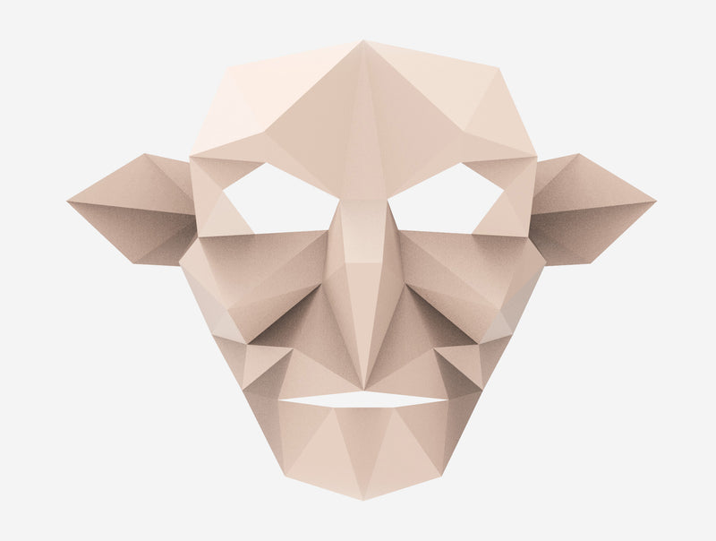 Goblin Half Mask<br> DIY Paper Mask Template