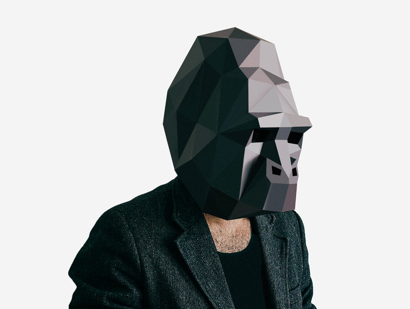 Gorilla Mask <br> DIY Paper Mask Template
