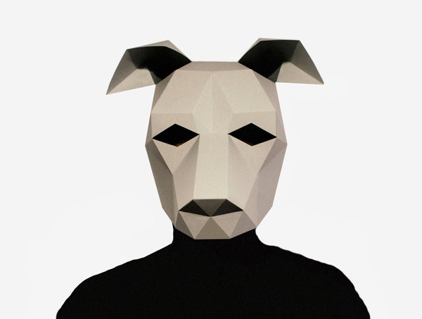 Greyhound Dog Mask <br> DIY Paper Mask Template