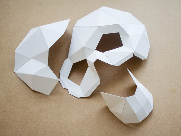 Half Skull Mask DIY Paper Mask Template – Lapa Studios