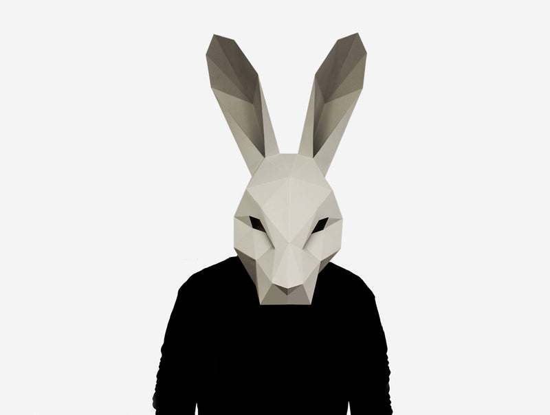 Hare Mask <br> DIY Paper Mask Template