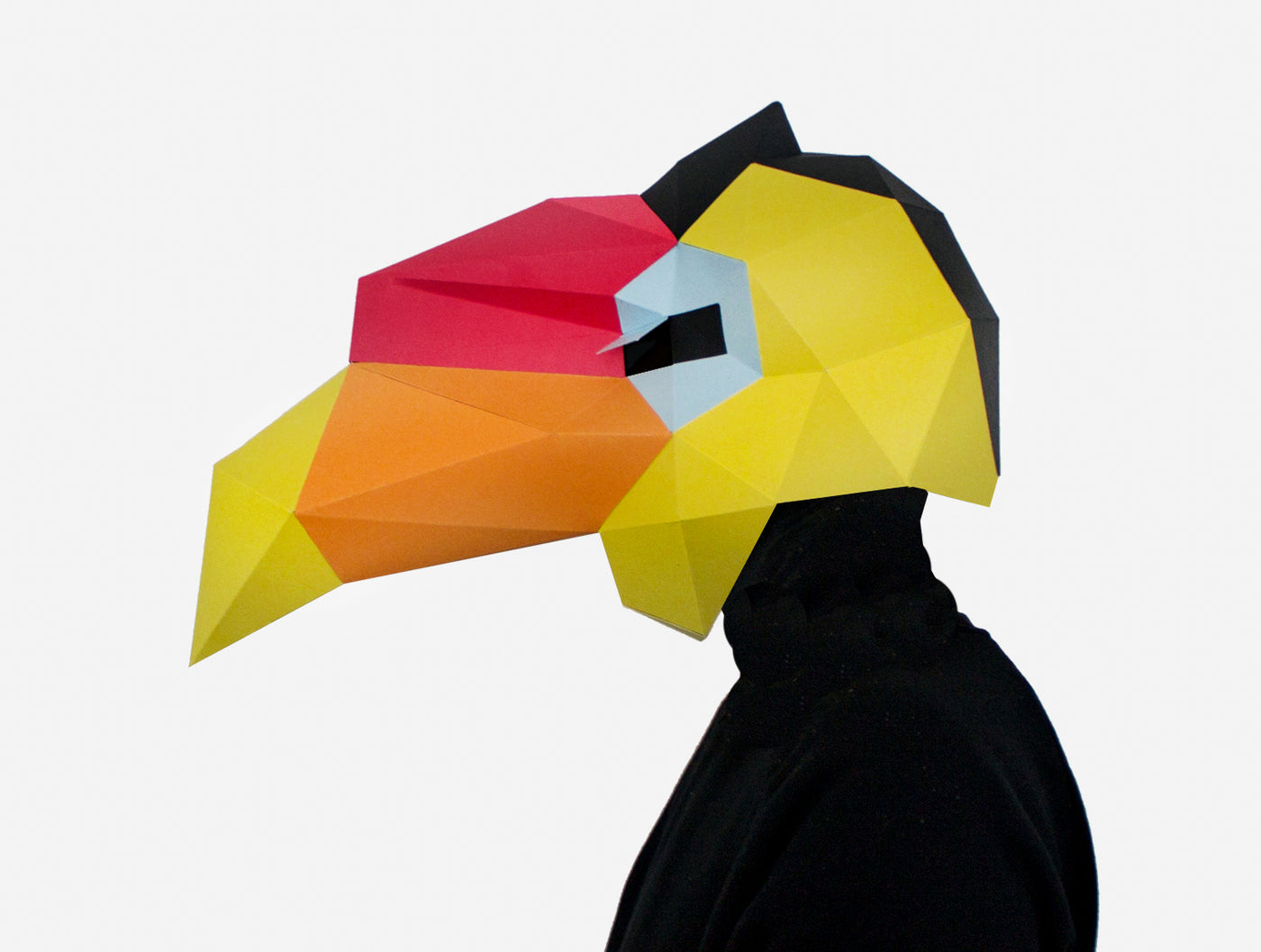 Hornbill Bird Mask DIY Paper Mask Template – Lapa Studios for Free Printable Bird Mask Templates