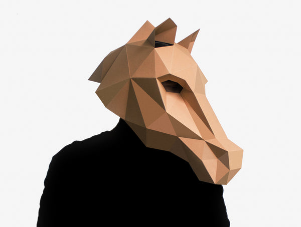 Horse Mask <br> DIY Paper Mask Template