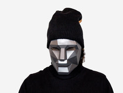 Human Face Half Mask <br> DIY Paper Mask Template