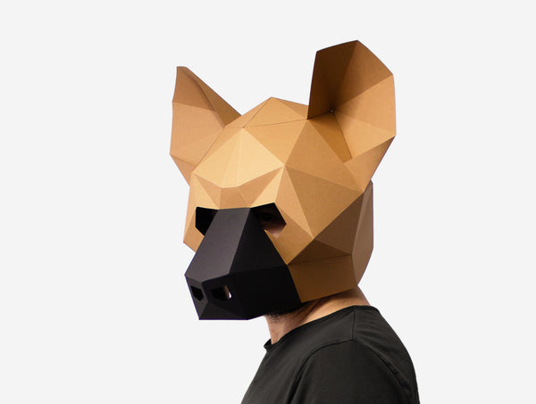Hyena Mask <br> DIY Paper Mask Template
