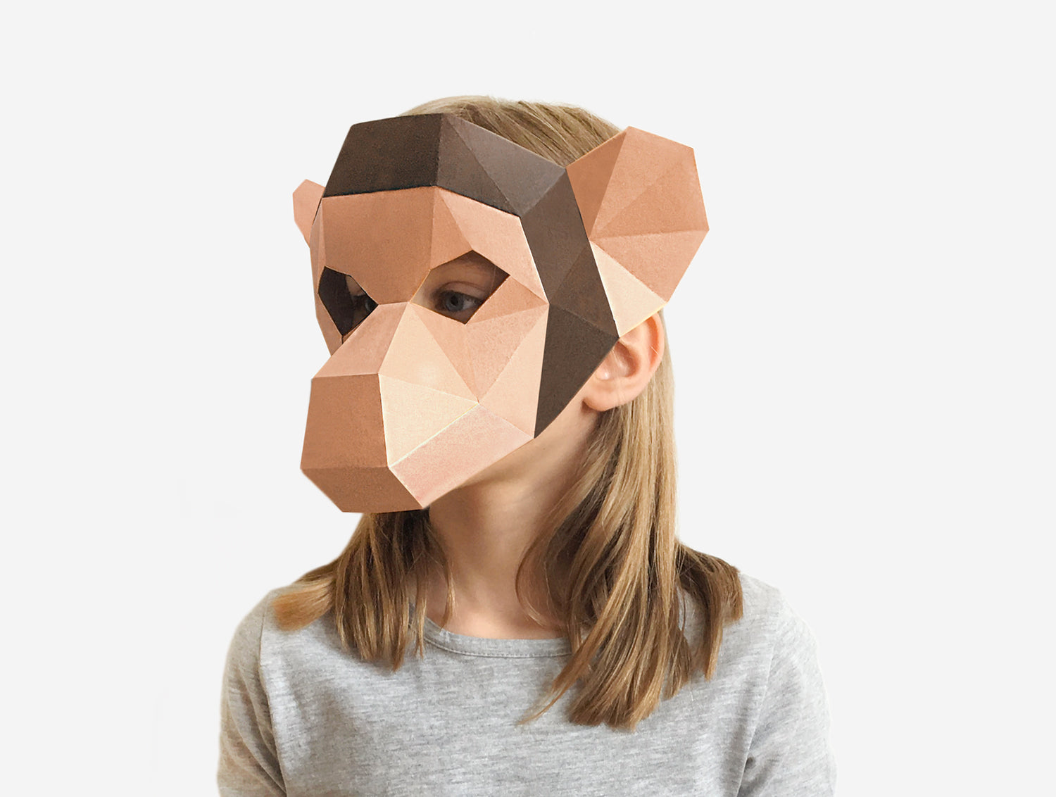 Mask Mankey Kids Monkey Mask DIY Paper Mask Template – Lapa Studios