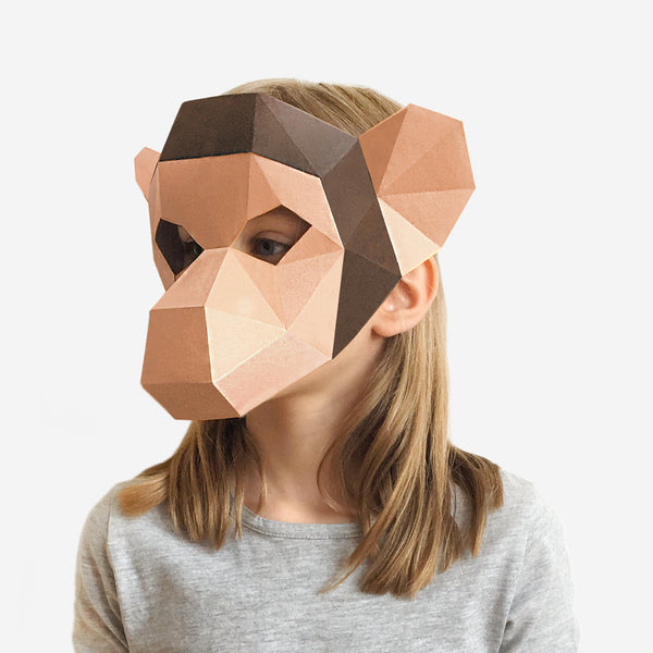 Kids Monkey Mask DIY Paper Mask Template – Lapa Studios for Free Printable Monkey Mask Printable