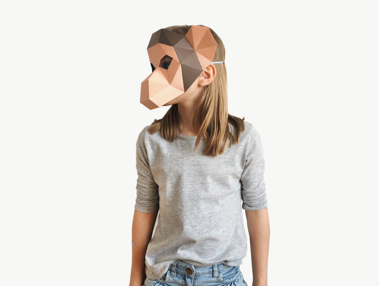 Mask Mankey Kids Monkey Mask DIY Paper Mask Template – Lapa Studios