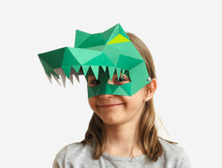 Kids Crocodile Mask <br> DIY Paper Mask Template