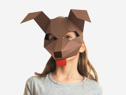 Kids Dog Mask <br> DIY Paper Mask Template