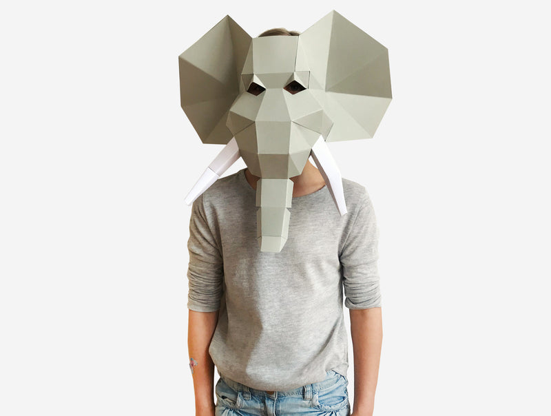 Kids Elephant Mask <br> DIY Paper Mask Template