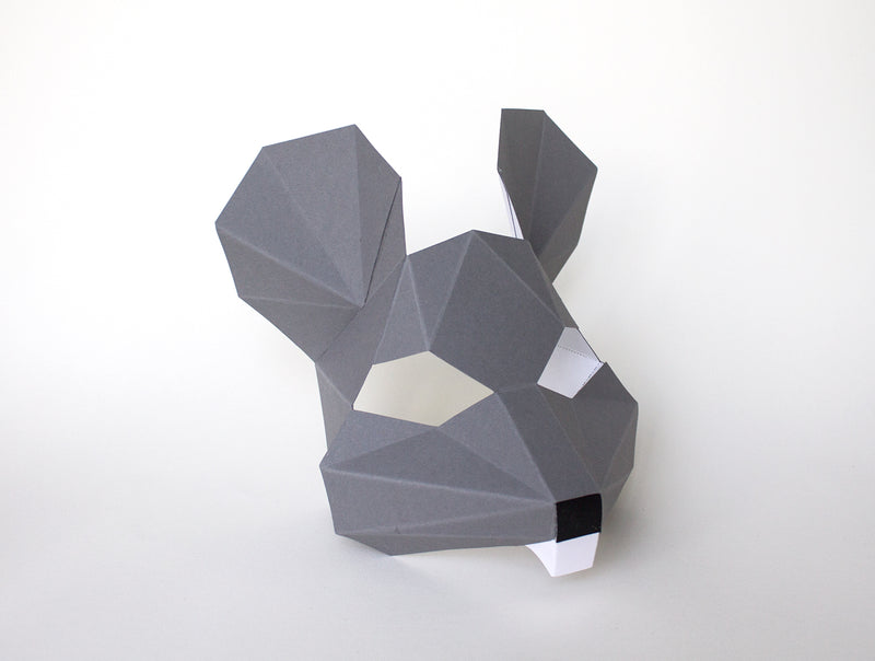 Mouse Mask Pattern Kids Mouse Mask DIY Paper Mask Template – Lapa Studios