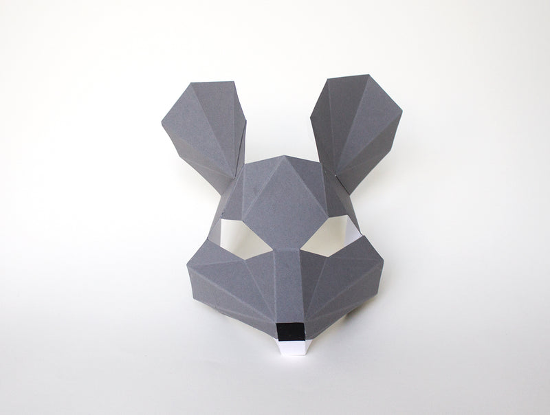Kids Mouse Mask <br> DIY Paper Mask Template