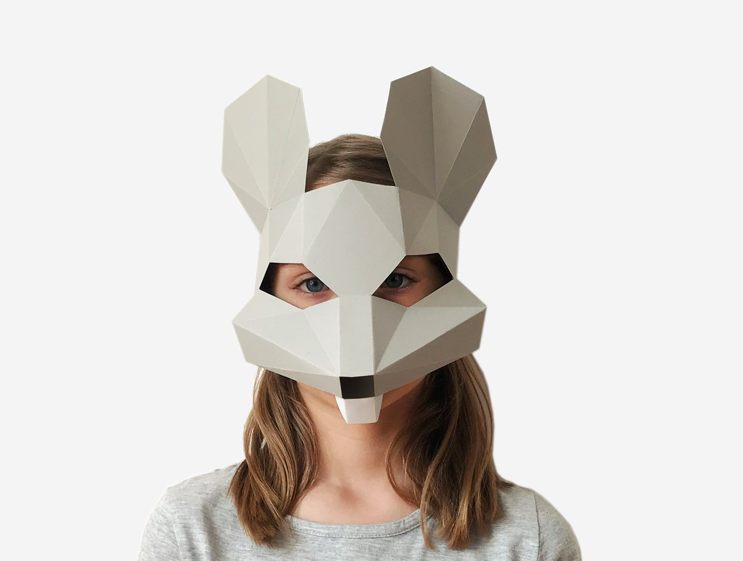 Mouse Mask Pattern Kids Mouse Mask DIY Paper Mask Template – Lapa Studios