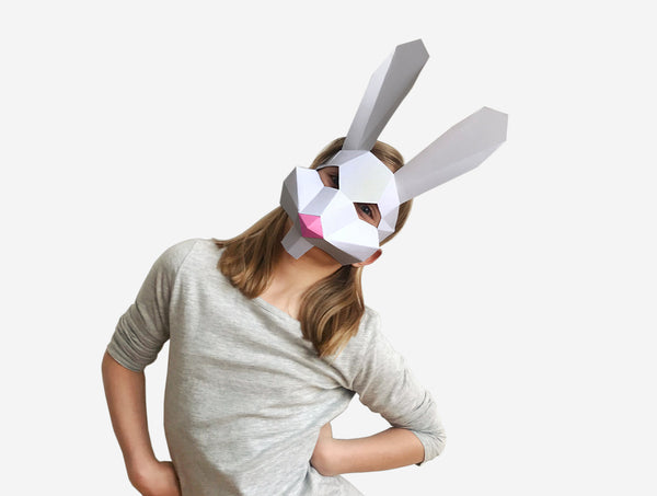 Kids Bunny Mask DIY Paper Mask Template – Lapa Studios