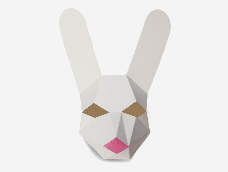 Kids Bunny Mask <br> DIY Paper Mask Template