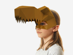 Kids Dinosaur Mask <br> DIY Paper Mask Template