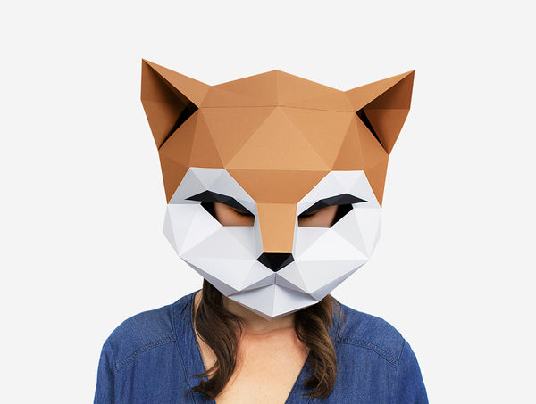 Kids Cat Mask DIY Paper Mask Template