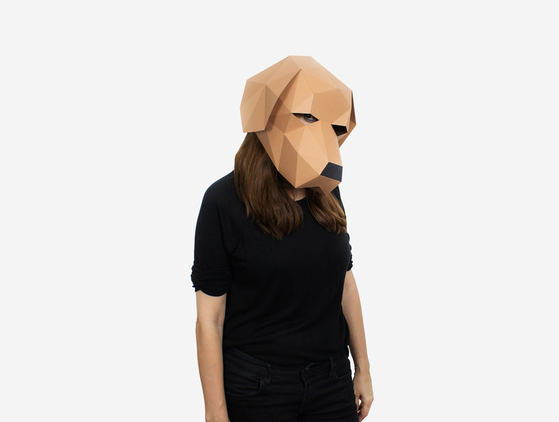 Labrador Dog Mask <br> DIY Paper Mask Template