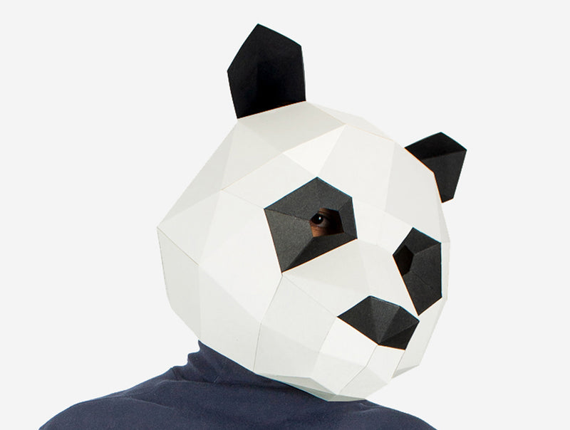 Panda Mask <br> DIY Paper Mask Template