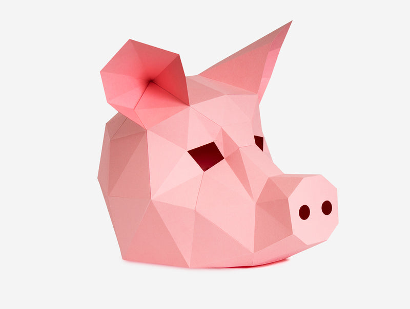 Pig Mask <br> DIY Paper Mask Template