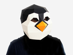Penguin Mask <br> DIY Paper Mask Template