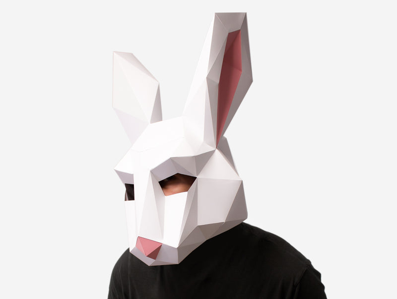 Rabbit Mask <br> DIY Paper Mask Template