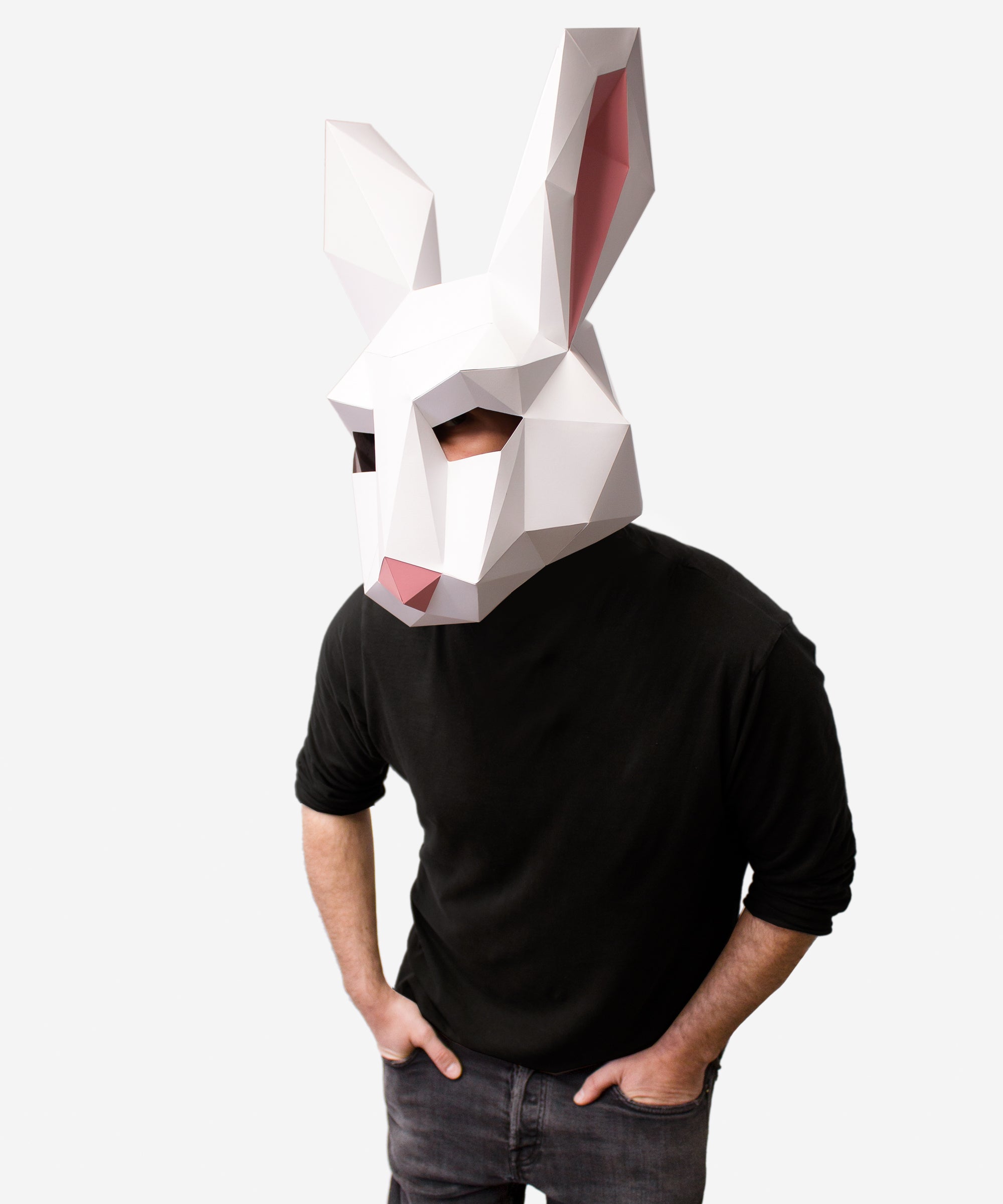 Yellow Rabbit Paper Mask Rabbit Mask DIY Paper Mask Template – Lapa Studios
