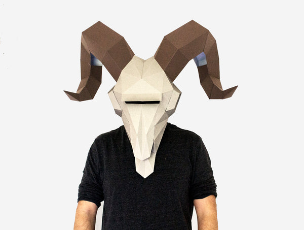 Ram Skull Mask DIY Paper Mask Template – Lapa Studios