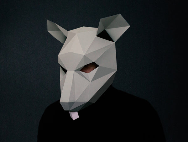 Rat Mask <br> DIY Paper Mask Template