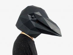 Raven Crow Mask <br> DIY Paper Mask Template