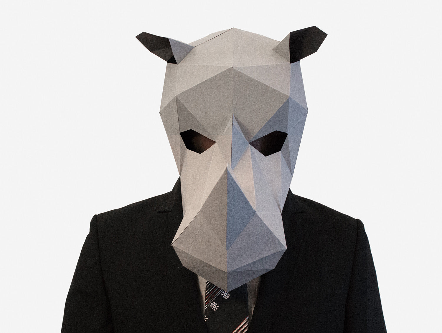 Rhino Mask DIY Paper Mask Template Lapa Studios
