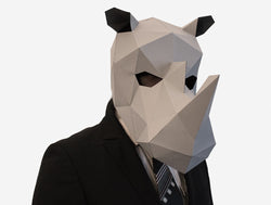 Rhino Mask <br> DIY Paper Mask Template