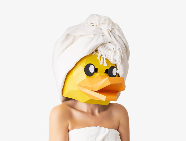 Rubber Duck Mask <br> DIY Paper Mask Template