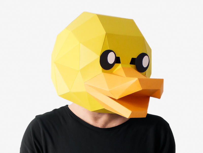 Rubber Duck Mask <br> DIY Paper Mask Template