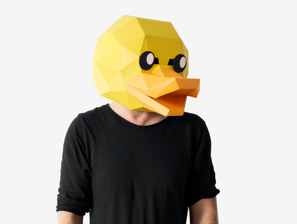 Rubber Duck Mask <br> DIY Paper Mask Template