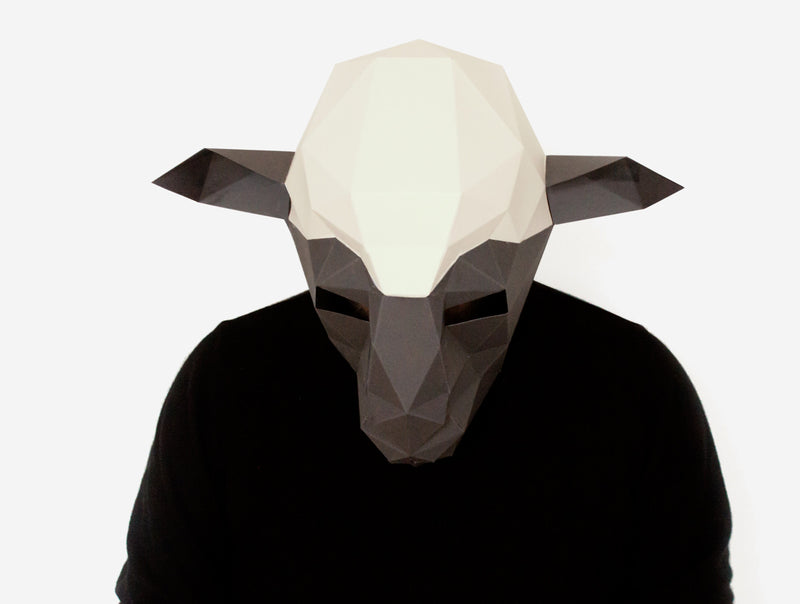 Sheep Mask <br> DIY Paper Mask Template
