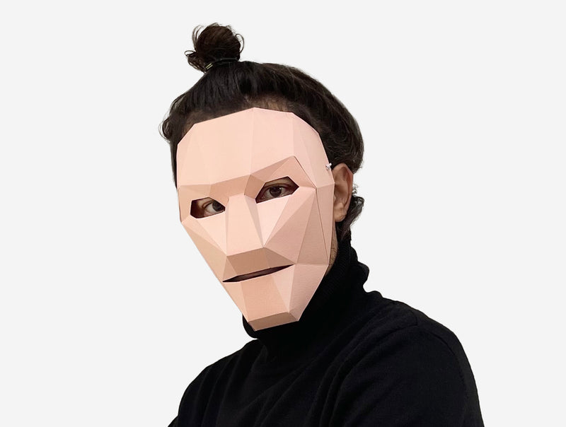 Snakeface Half Mask <br> DIY Paper Mask Template
