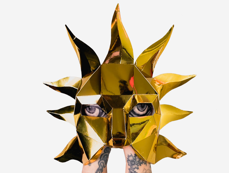Sun Half Mask DIY Paper Mask Template – Lapa Studios