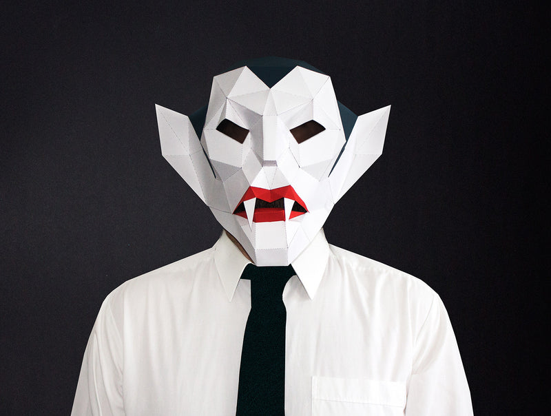 Vampire Half Mask <br> DIY Paper Mask Template