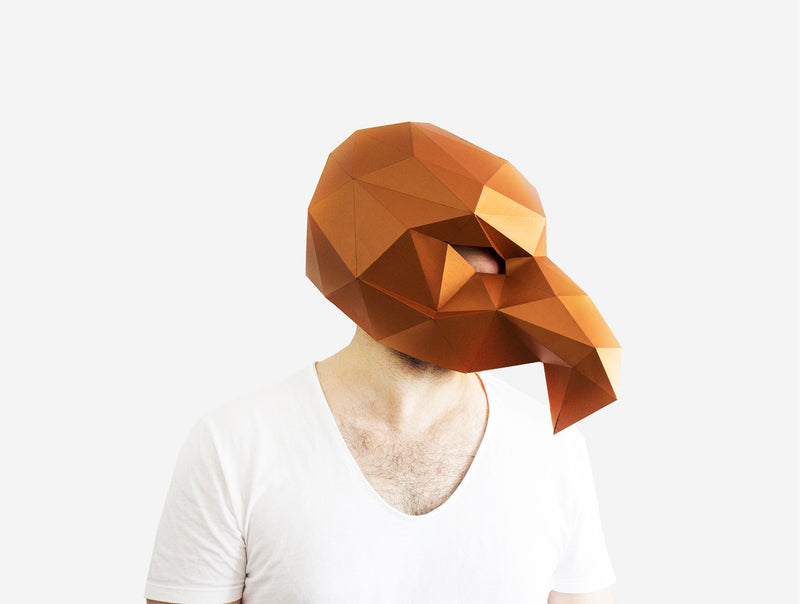 Vulture Bird Mask <br> DIY Paper Mask Template