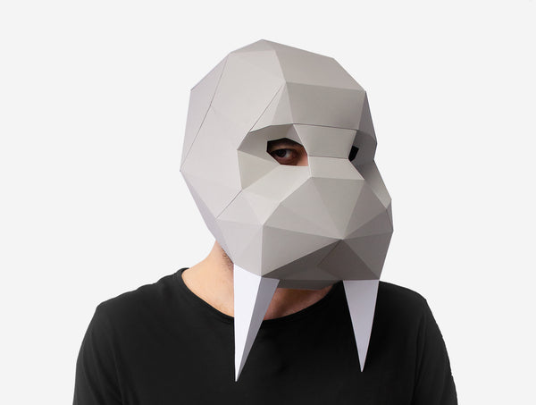 Walrus Mask <br> DIY Paper Mask Template