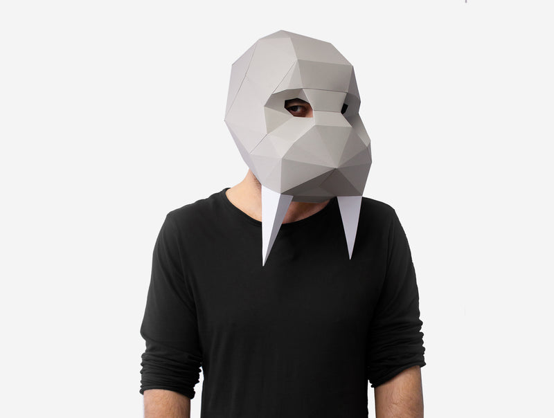 Walrus Mask <br> DIY Paper Mask Template