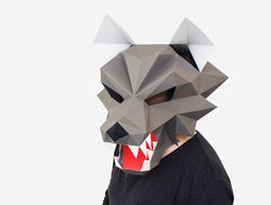 Werewolf Mask <br> DIY Paper Mask Template