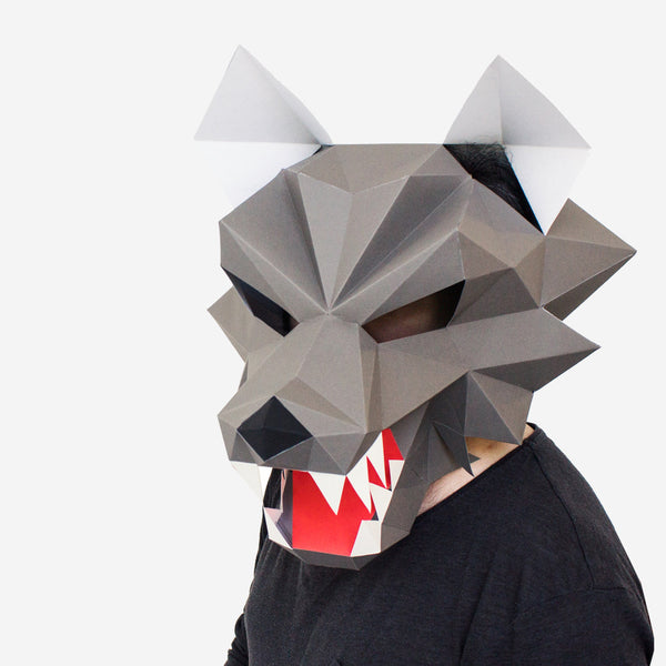 how to make a wolf therian paper mask! super easy and effective. also , DIY Wolf Mask